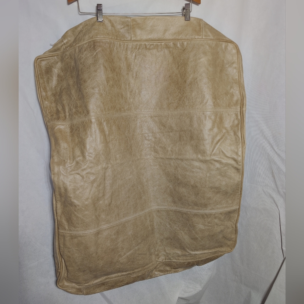 Creamy Cream Tan Leather Sofa Cushion Cover For DIY Projects 30x28x4.5